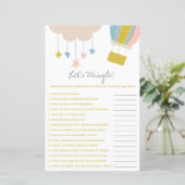 Ballon & Cloud Let's Mingle! Baby shower game (Staand voorkant)