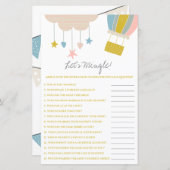 Ballon & Cloud Let's Mingle! Baby shower game (Voorkant / Achterkant)