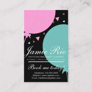 Ballon Confetti voor geboorteplanning van feestdag Visitekaartje