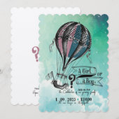 BALLON D'AIR CHAUD MOMENT INVITATION À RÉVÉLER LE  (Devant / Derrière)