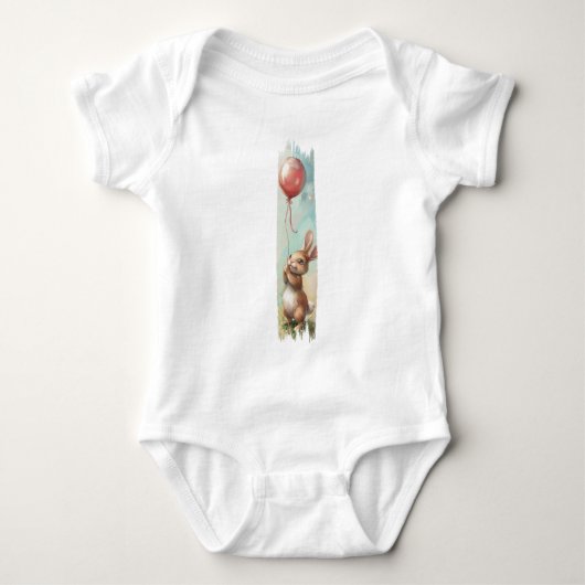 Ballon Daydreams Konijn Brushstroke Paint Romper (Voorkant)