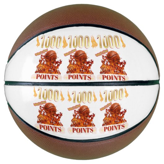 BALLON DE BASKET 1000 POINTS CONGRATULATIONS  (Devant)