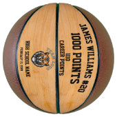 Ballon De Basket 1000 Points Nom personnalisé, logo de l'équipe et (Vertical)