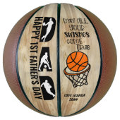 Ballon De Basket 1ère Fête des pères Papa Sways Devient Véritable P (Vertical)