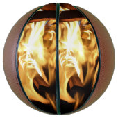 Ballon De Basket A travers les flammes (Vertical)