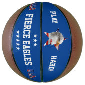 Ballon De Basket Aigle sauvage, Drapeau américain, Étoile (Vertical)