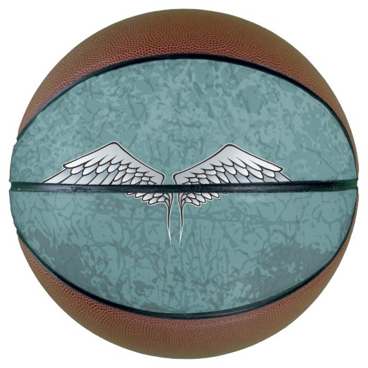 Ballon De Basket ailes bleu-gris (Devant)