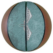 Ballon De Basket ailes bleu-gris (Vertical)
