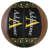 Ballon De Basket Ajouter votre nom et votre initiale (Vertical)
