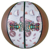 Ballon De Basket Alien ici pour le café (Vertical)