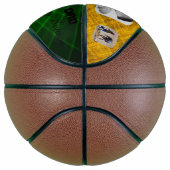 Ballon De Basket All Star Papa Basket Vert et Or (Droite)