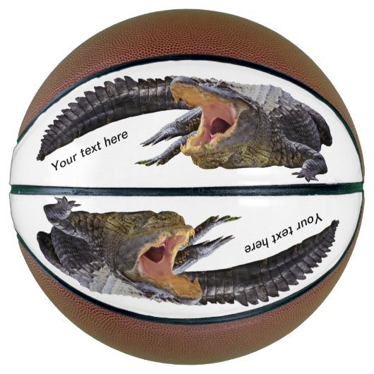 Ballon De Basket Alligator de Floride avec bouche ouverte (Devant)