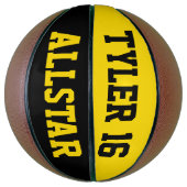 Ballon De Basket Allstar Black et Daylow Yellow (Vertical)