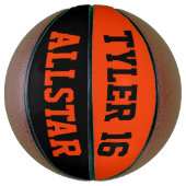 Ballon De Basket Allstar Black et Orange Personnaliser (Vertical)