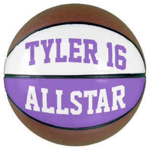Ballon De Basket Allstar Clair violet et blanc