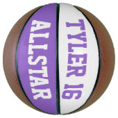 Ballon De Basket Allstar Clair violet et blanc (Vertical)