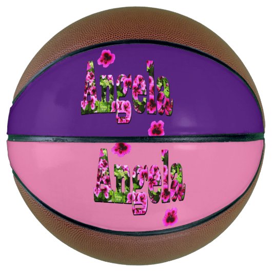 Ballon De Basket Angela fleurie Nom, Basketball (Devant)