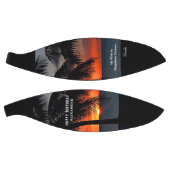 Ballon De Basket Anniversaire Coucher de soleil Océan Palmes tropic (Panneaux)