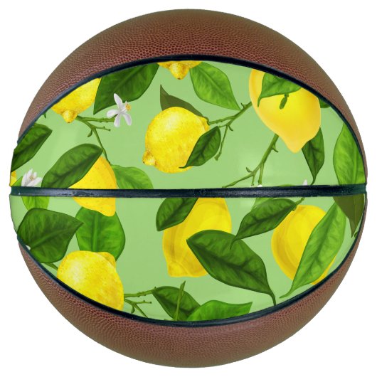 Ballon De Basket Aquarelle Citron 3 (Devant)