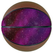 Ballon De Basket Aquarelle Galaxies rose violet (Devant)