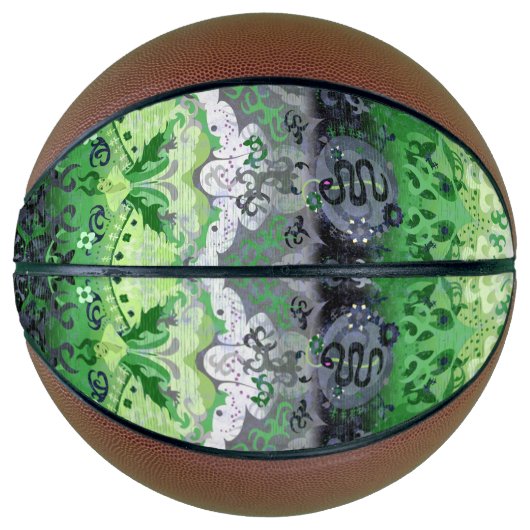 Ballon De Basket Aromantic Dragon Damask - Aro Pride Drapeau Couleu (Devant)