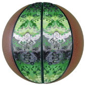 Ballon De Basket Aromantic Dragon Damask - Aro Pride Drapeau Couleu (Vertical)