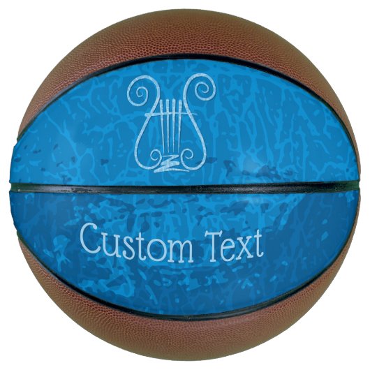 Ballon De Basket Arrière - plan Blue Lyre (Devant)