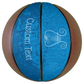 Ballon De Basket Arrière - plan Blue Lyre (Vertical)