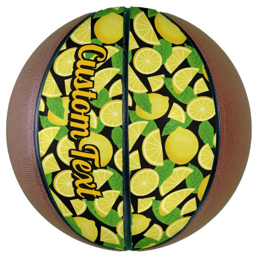 Ballon De Basket Arrière - plan citron (Vertical)