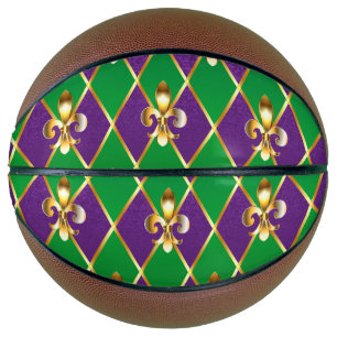 Ballon De Basket Arrière - plan de bijoux Mardi Gras