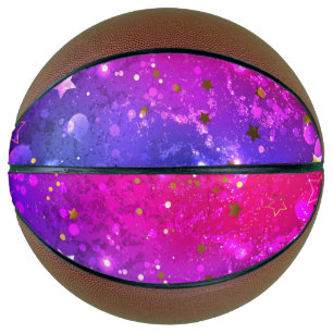 Ballon De Basket Arrière - plan rose brillant