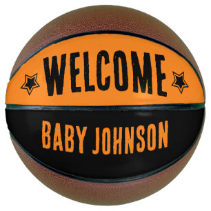 Ballon De Basket Baby shower de basket-ball Bienvenue Autograph Kee