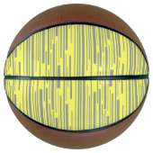 Ballon De Basket Bandes jaunes et grises (Devant)