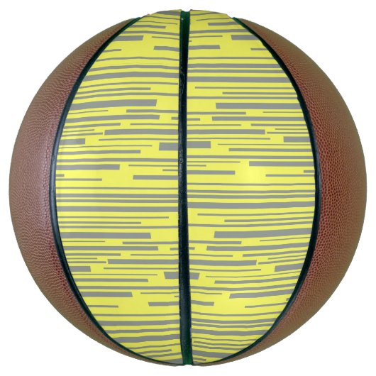Ballon De Basket Bandes jaunes et grises (Vertical)