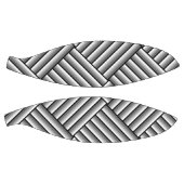 Ballon De Basket Bandes modernes en noir, blanc et gris - cool (Panneaux)