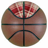 Ballon De Basket Bandes Plaid Crème Rouge (Droite)