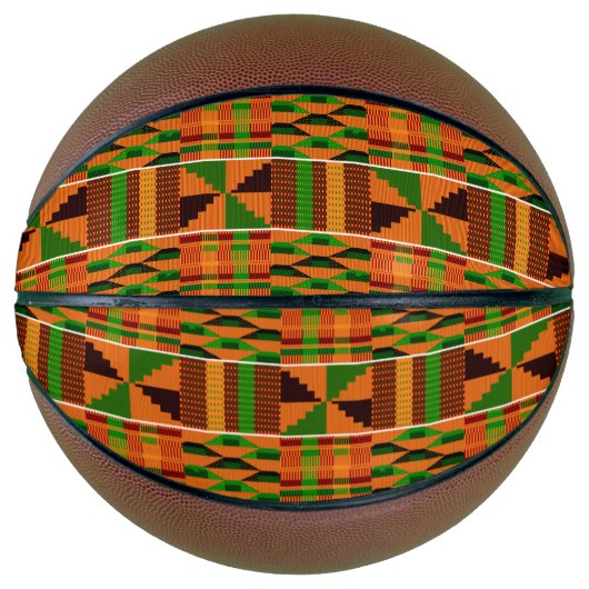 Ballon De Basket Basket-ball africain classique Kente (Devant)