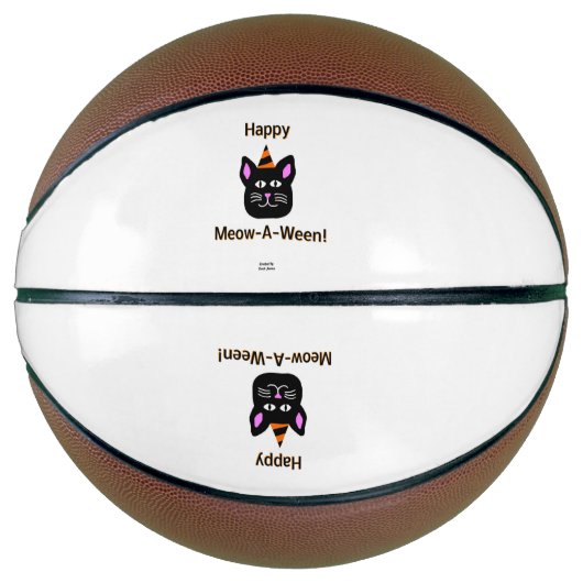 Ballon De Basket Basket-ball Black Cat Meow-A-Ween (Devant)