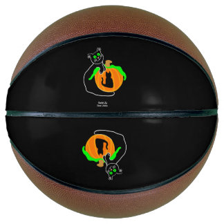 Ballon De Basket Basket-ball Citrouille de chat noir