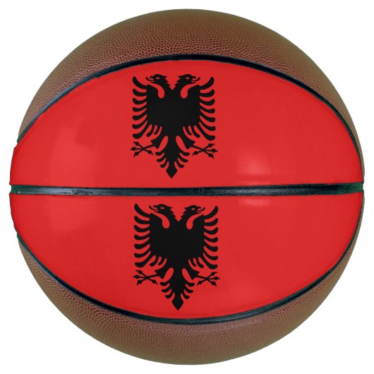 Ballon De Basket Basket-ball complet avec drapeau d'Albanie (Devant)