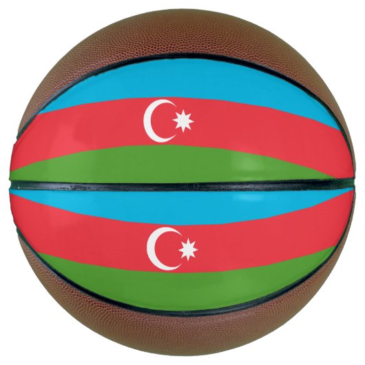 Ballon De Basket Basket-ball complet avec drapeau d'Azerbaïdjan (Devant)