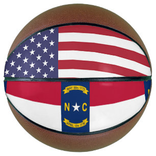 Ballon De Basket Basket-ball complet avec drapeau de Caroline du No