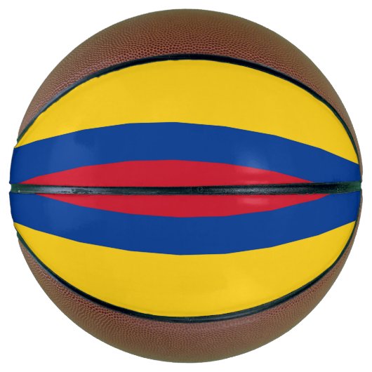 Ballon De Basket Basket-ball complet avec drapeau de la Colombie (Devant)