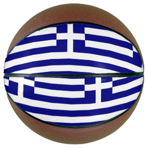Ballon De Basket Basket-ball complet avec drapeau de la Grèce