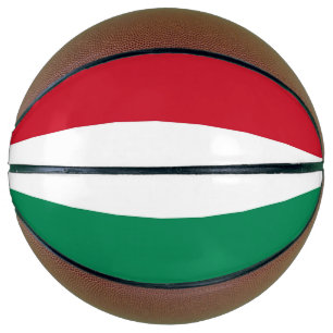 Ballon De Basket Basket-ball complet avec drapeau de la Hongrie