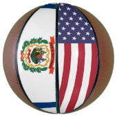 Ballon De Basket Basket-ball complet avec drapeau de la Virginie-Oc (Vertical)