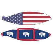 Ballon De Basket Basket-ball complet avec drapeau de l'État du Wyom (Panneaux)