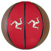 Ballon De Basket Basket-ball complet avec drapeau de l'île de Man, (Vertical)