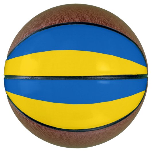 Ballon De Basket Basket-ball complet avec drapeau de l'Ukraine (Devant)