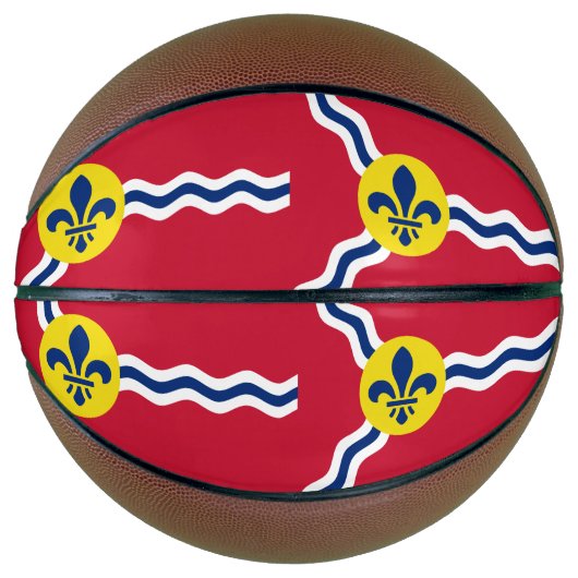 Ballon De Basket Basket-ball complet avec drapeau de Saint-Louis (Devant)